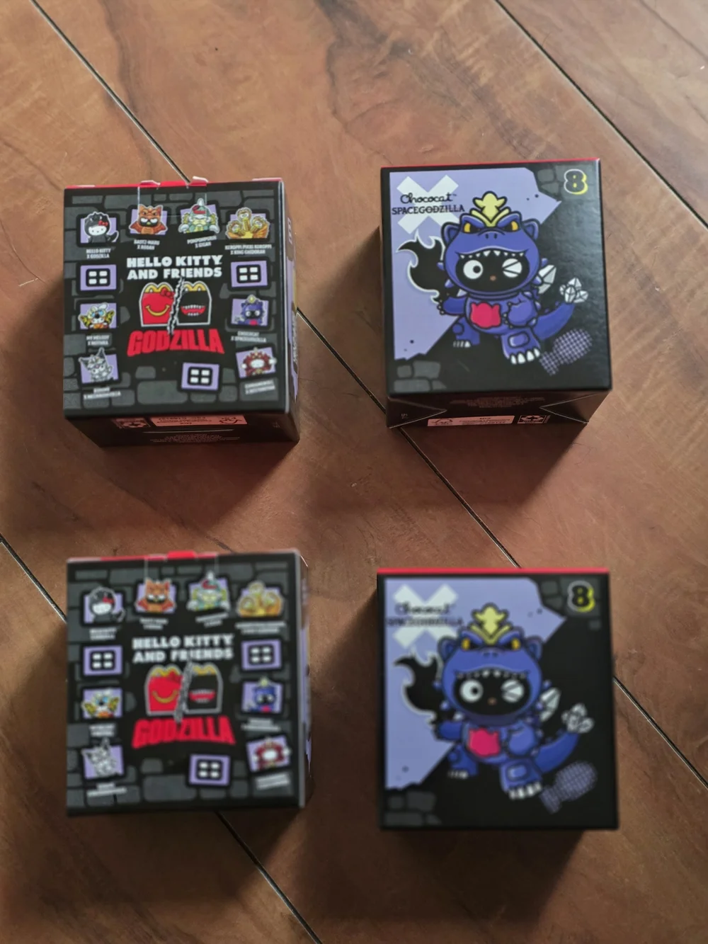 McDonald’s Hello Kitty & Friends x Godzilla Happy Meal Toys Bundle of 4